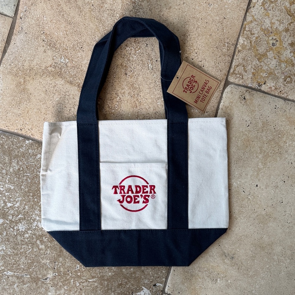 Trader Joe’s mini tote navy NWT